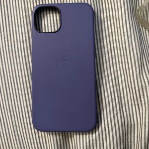 iPhone 13 purple leather case